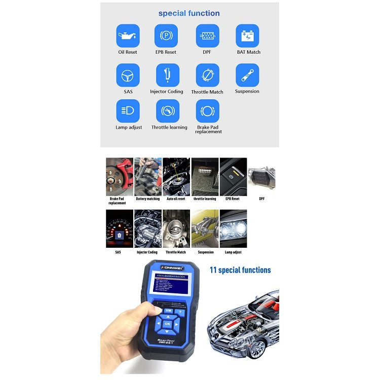 KONNWEI KW450 Car 2.8 inch TFT Color Screen Battery Tester Support 2 Languages / System XP WIN7 WIN8 WIN10