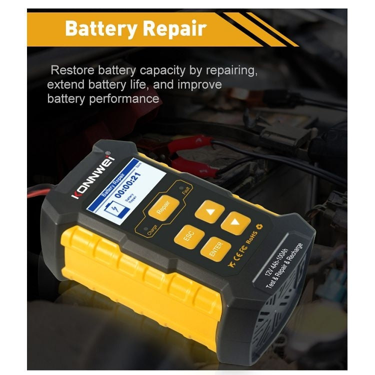 KONNWEI KW510 3 in 1 Car Battery Tester / Charger / Repairer, Support 8 Languages — view 8