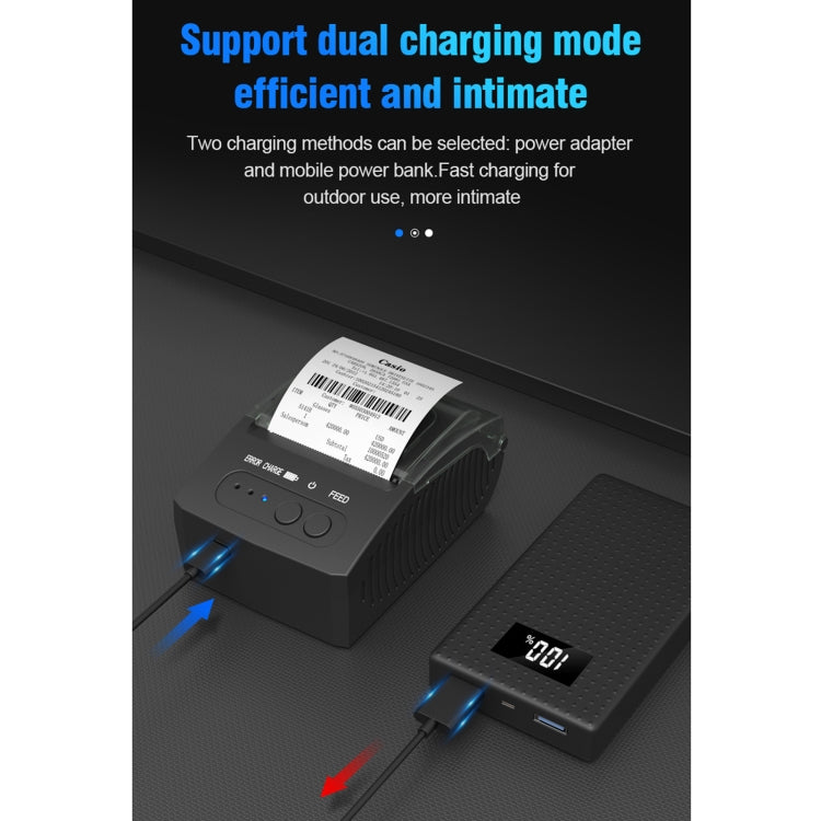 5811DD 58mm Bluetooth 4.0 Portable Thermal Bluetooth Receipt Printer