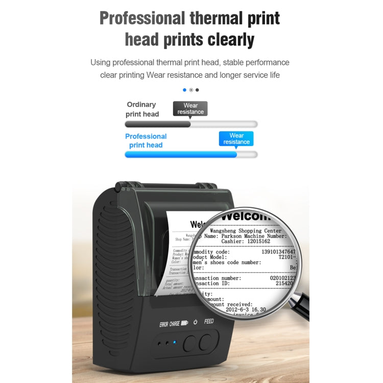 5811DD 58mm Bluetooth 4.0 Portable Thermal Bluetooth Receipt Printer