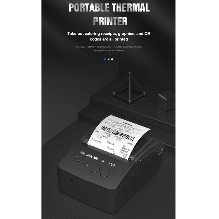 5811DD 58mm Bluetooth 4.0 Portable Thermal Bluetooth Receipt Printer
