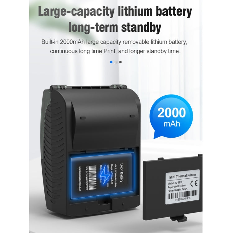 5811DD 58mm Bluetooth 4.0 Portable Thermal Bluetooth Receipt Printer