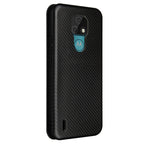 Carbon Fiber Texture Magnetic Horizontal Flip TPU + PC + PU Leather Case with Card Slot