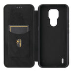 Carbon Fiber Texture Magnetic Horizontal Flip TPU + PC + PU Leather Case with Card Slot