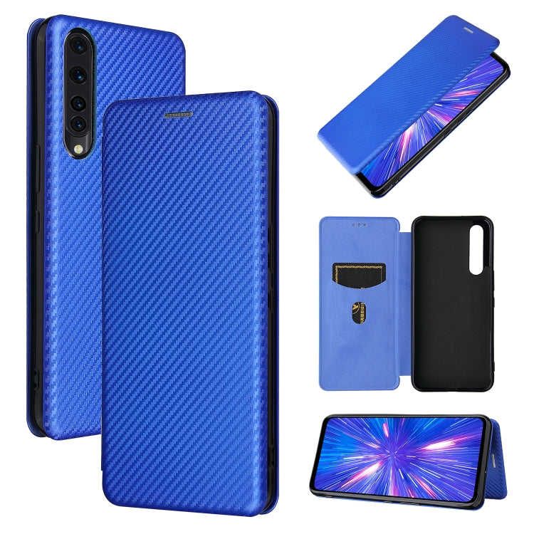 Carbon Fiber Texture Magnetic Horizontal Flip TPU + PC + PU Leather Case with Card Slot