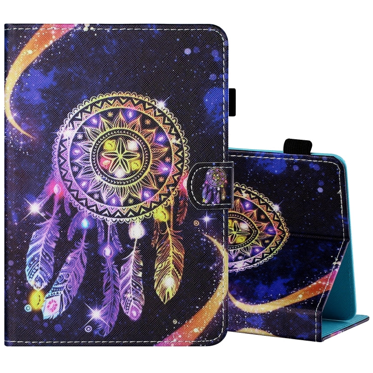 Sewing Thread Horizontal Painted Flat Leather Case with Pen Cover & Anti Skid Strip & Card Slot & Holder — view 19
