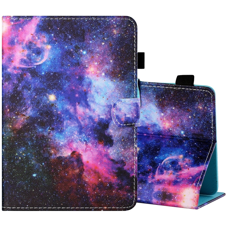Sewing Thread Horizontal Painted Flat Leather Case with Pen Cover & Anti Skid Strip & Card Slot & Holder — view 40