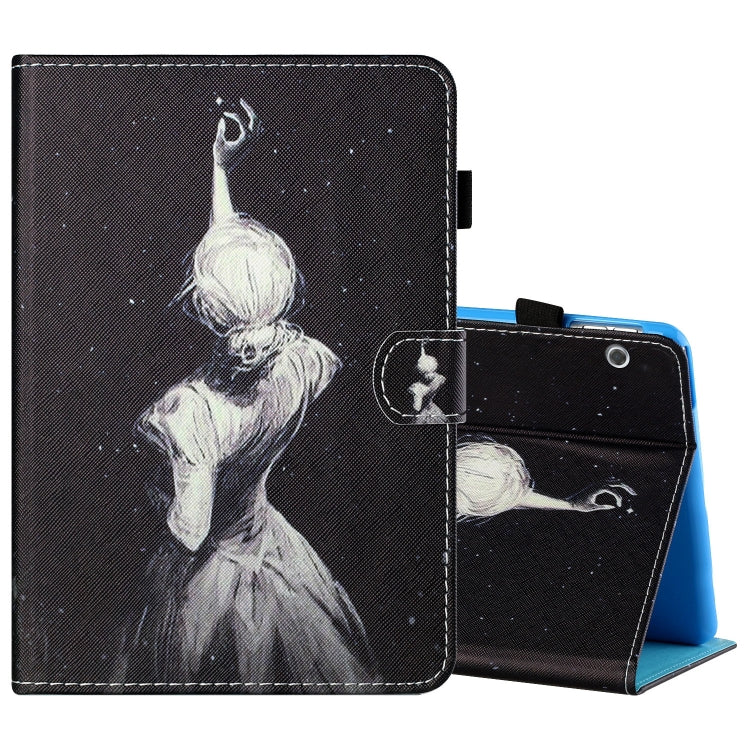 Sewing Thread Horizontal Painted Flat Leather Case with Pen Cover & Anti Skid Strip & Card Slot & Holder — view 53
