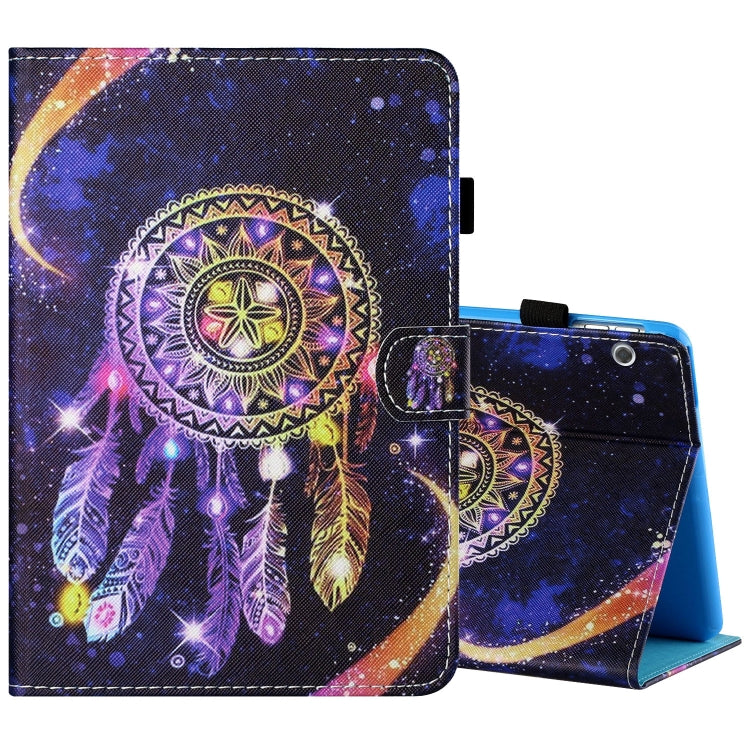 Sewing Thread Horizontal Painted Flat Leather Case with Pen Cover & Anti Skid Strip & Card Slot & Holder — view 55