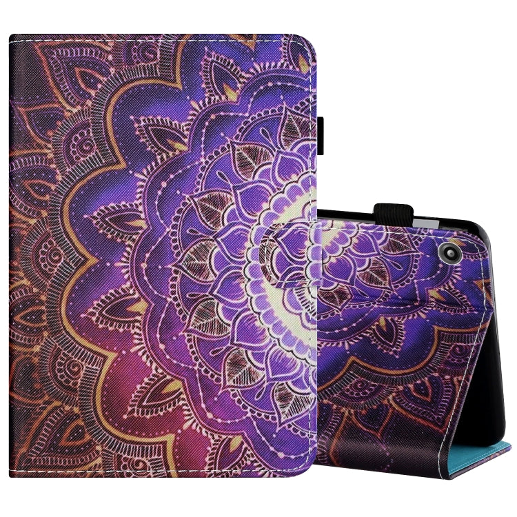 Sewing Thread Horizontal Painted Flat Leather Case with Pen Cover & Anti Skid Strip & Card Slot & Holder — view 59
