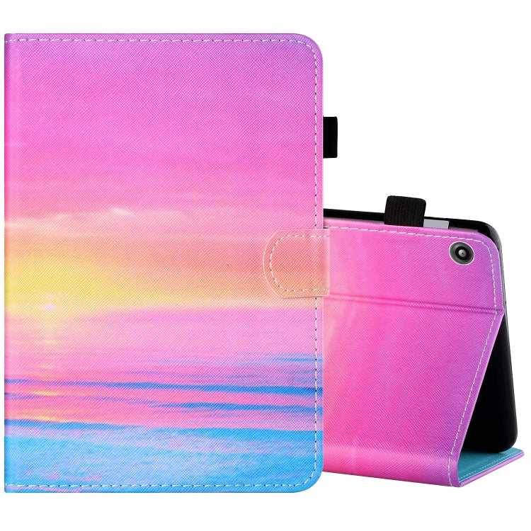 Sewing Thread Horizontal Painted Flat Leather Case with Pen Cover & Anti Skid Strip & Card Slot & Holder — view 61
