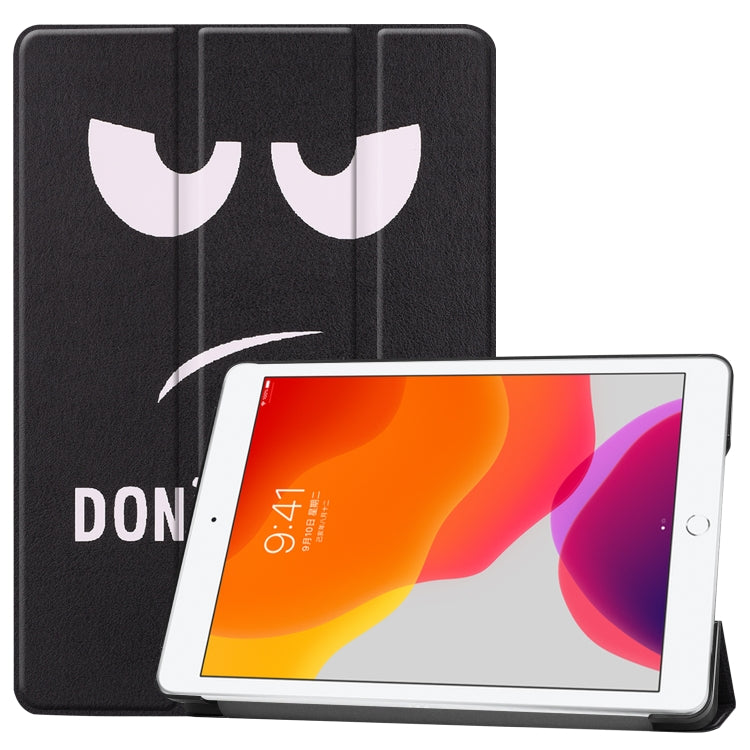 Colored Drawing Horizontal Flip Leather Case with Three-folding Holder & Sleep / Wake-up Function, For iPad 10.2 — Elf Girl