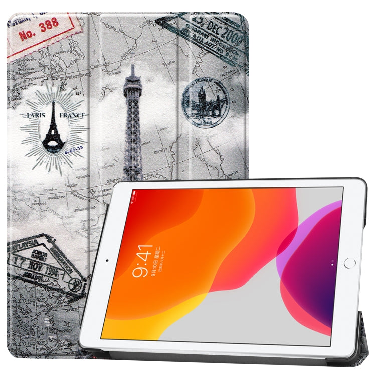 Colored Drawing Horizontal Flip Leather Case with Three-folding Holder & Sleep / Wake-up Function, For iPad 10.2 — Magic Cube