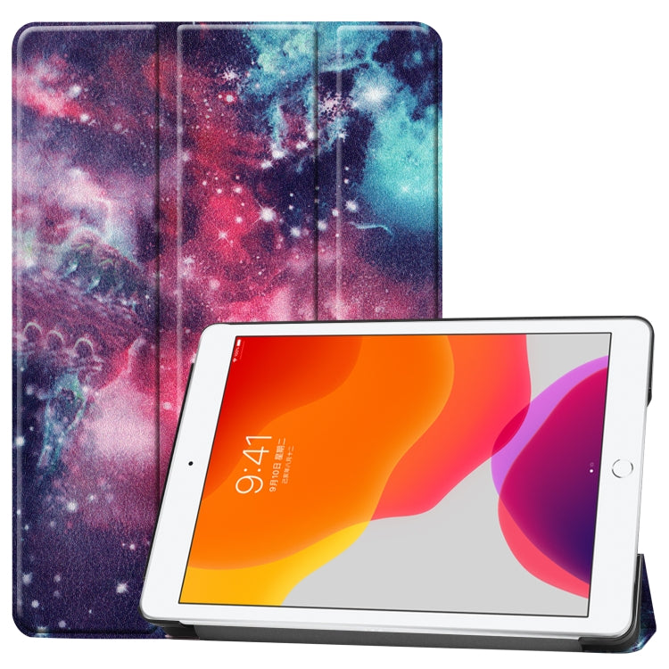 Colored Drawing Horizontal Flip Leather Case with Three-folding Holder & Sleep / Wake-up Function, For iPad 10.2 — view 12