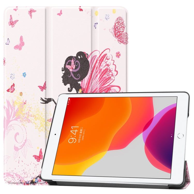 Colored Drawing Horizontal Flip Leather Case with Three-folding Holder & Sleep / Wake-up Function, For iPad 10.2 — view 14