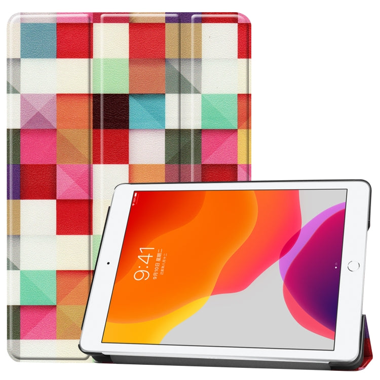 Colored Drawing Horizontal Flip Leather Case with Three-folding Holder & Sleep / Wake-up Function, For iPad 10.2 — view 15