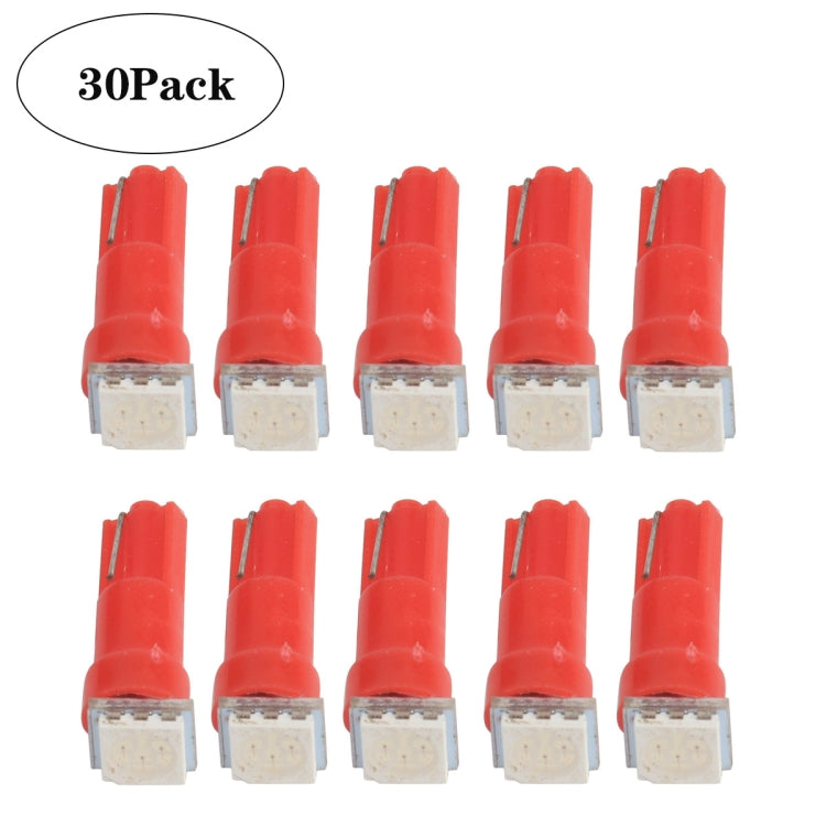 30 PCS T5 Car Modification LED Indicator Light Red Light