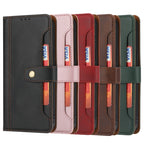 Calf Texture Double Fold Clasp Horizontal Flip Leather Case with Photo Frame & Holder & Card Slots & Wallet