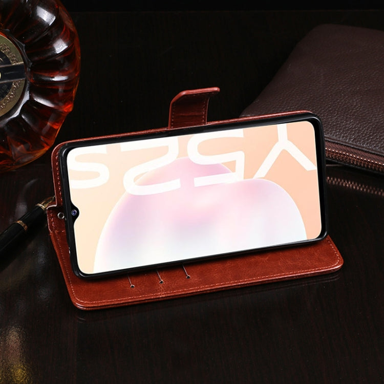 idewei Crazy Horse Texture Horizontal Flip Leather Case with Holder & Card Slots & Wallet
