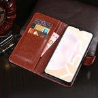 idewei Crazy Horse Texture Horizontal Flip Leather Case with Holder & Card Slots & Wallet