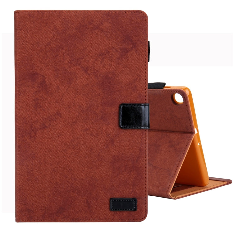 Business Style Horizontal Flip Leather Case, with Holder & Card Slot & Photo Frame & Sleep / Wake-up Function — Blue