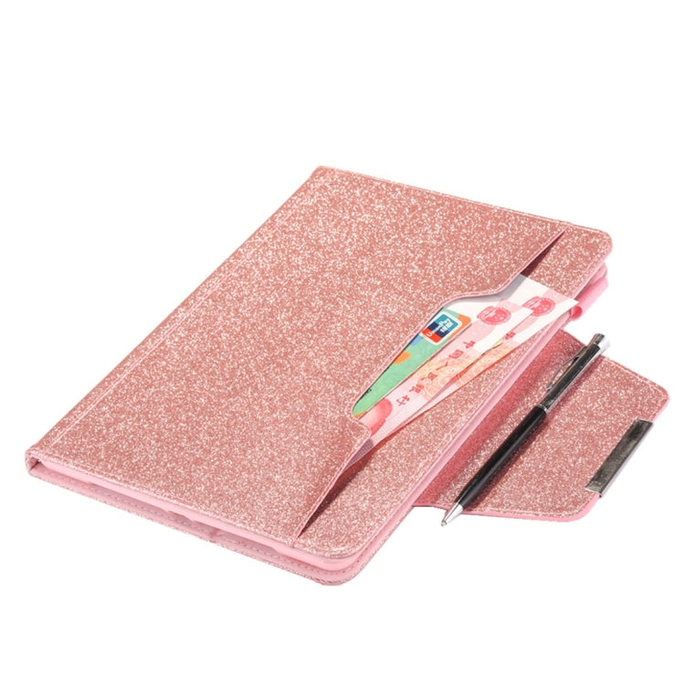 For iPad 10.2 inch Glitter Powder Horizontal Flip Leather Case with Holder & Card Slot & Photo Frame & Wallet
