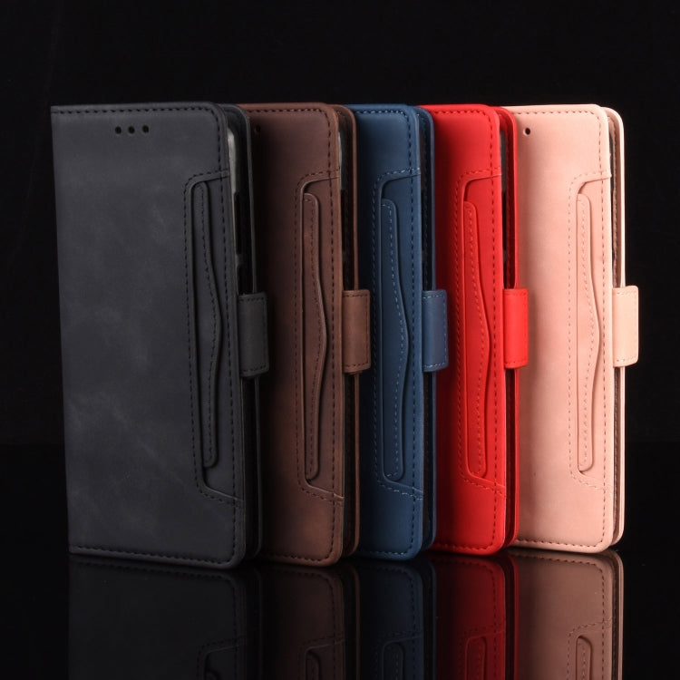 Wallet Style Skin Feel Calf Pattern Leather Case with Separate Card Slot