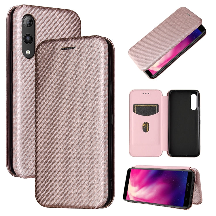 Carbon Fiber Texture Magnetic Horizontal Flip TPU + PC + PU Leather Case with Card Slot