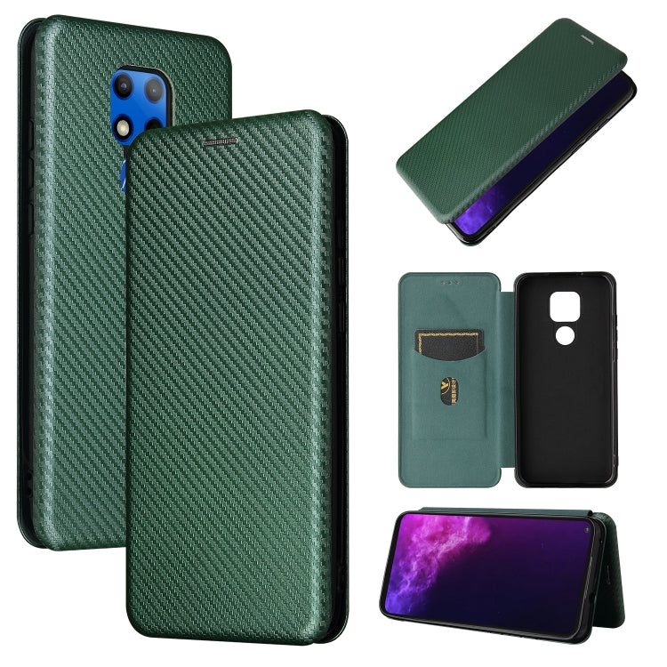 Carbon Fiber Texture Magnetic Horizontal Flip TPU + PC + PU Leather Case with Card Slot