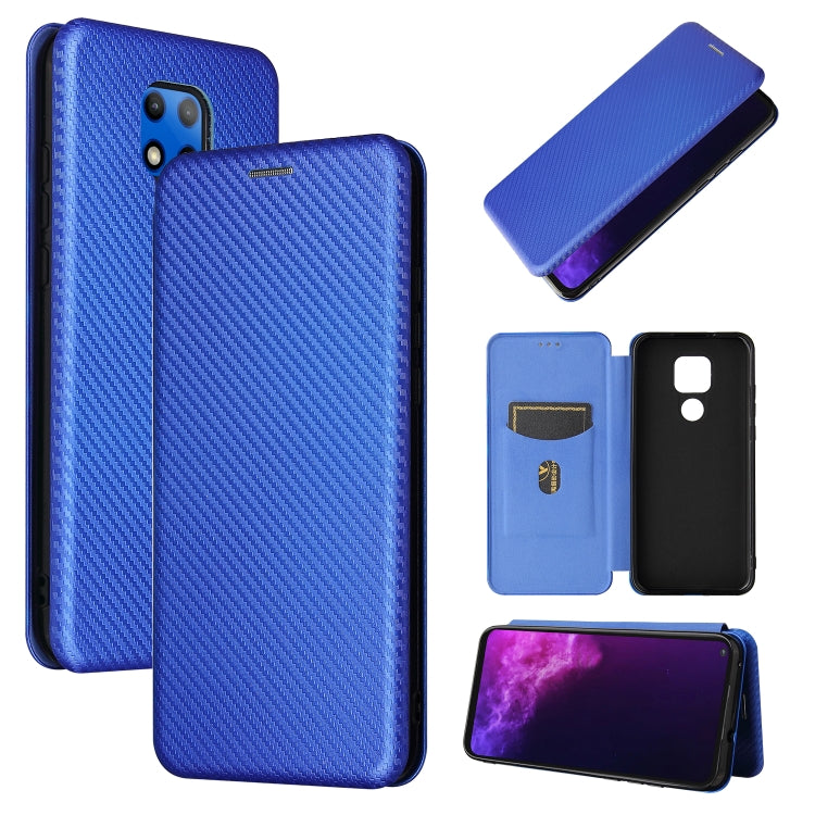 Carbon Fiber Texture Magnetic Horizontal Flip TPU + PC + PU Leather Case with Card Slot