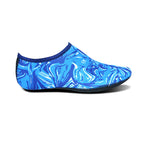 Non-slip Plastic Grain Texture Thick Cloth Sole Printing Diving Shoes and Socks, One Pair