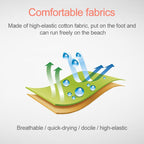 Non-slip Plastic Grain Texture Thick Cloth Sole Printing Diving Shoes and Socks, One Pair