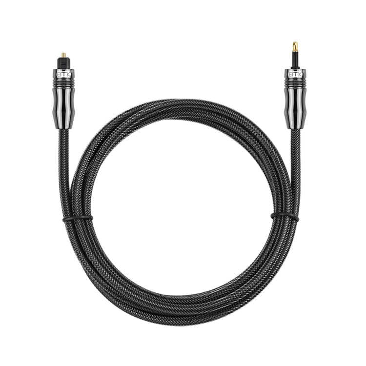 EMK OD1.0mm 3.5mm Digital Sound Toslink to Mini Toslink Digital Optical Audio Cable — 1.5m