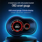 Car HUD Head-up Display Speed / Water Temperature / Voltage Display, F9 OBD2