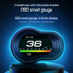 Car HUD Head-up Display Speed / Water Temperature / Voltage Display, F9 OBD2