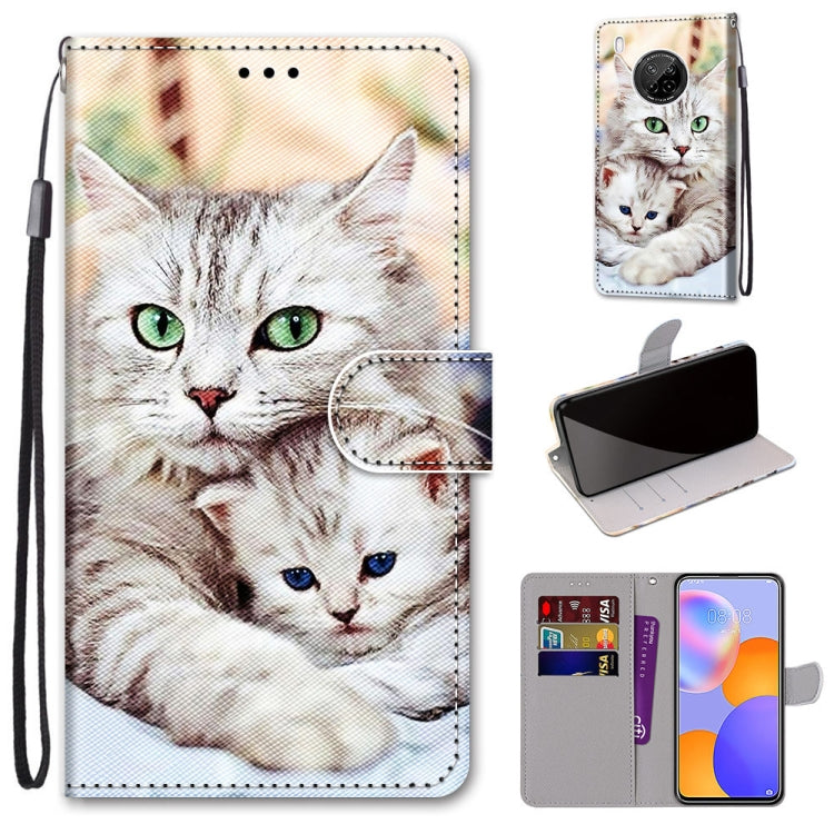 Coloured Drawing Cross Texture Horizontal Flip PU Leather Case with Holder & Card Slots & Wallet & Lanyard