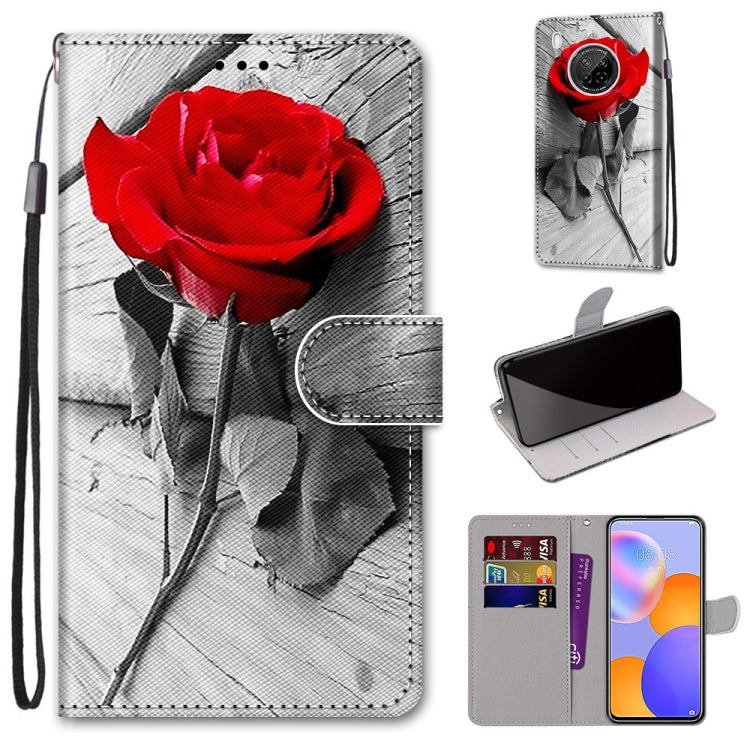 Coloured Drawing Cross Texture Horizontal Flip PU Leather Case with Holder & Card Slots & Wallet & Lanyard