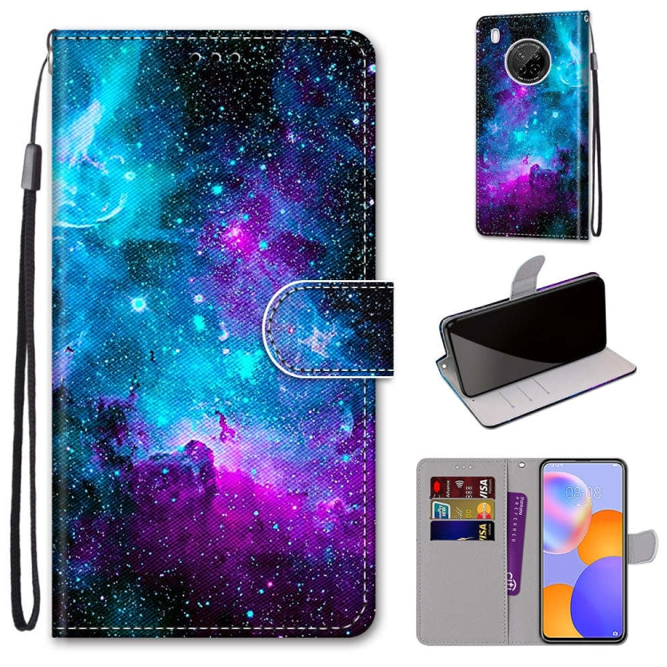 Coloured Drawing Cross Texture Horizontal Flip PU Leather Case with Holder & Card Slots & Wallet & Lanyard