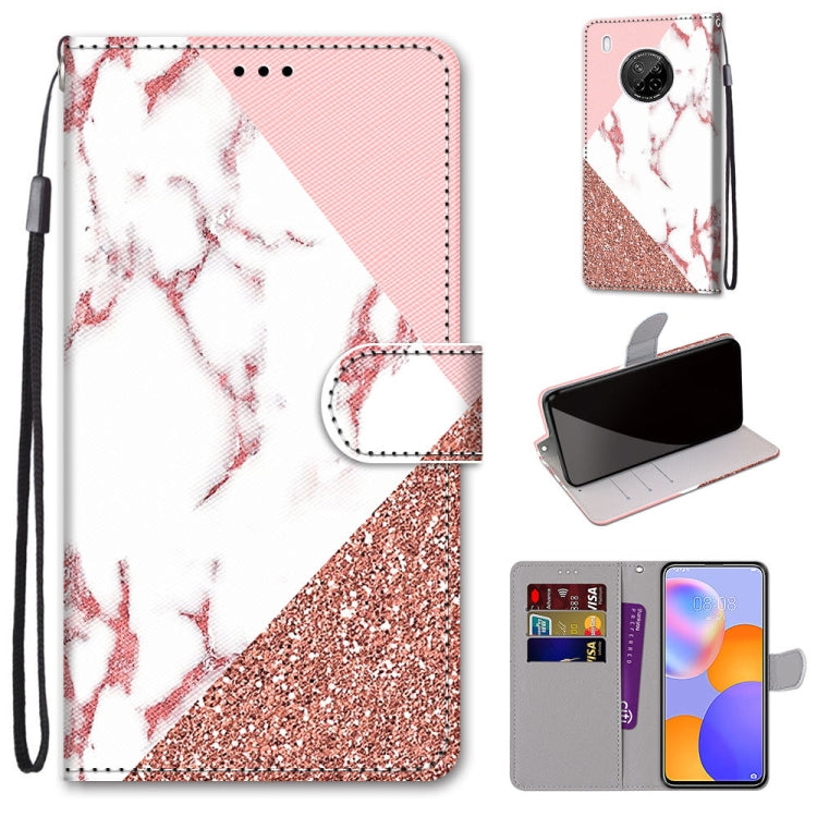 Coloured Drawing Cross Texture Horizontal Flip PU Leather Case with Holder & Card Slots & Wallet & Lanyard