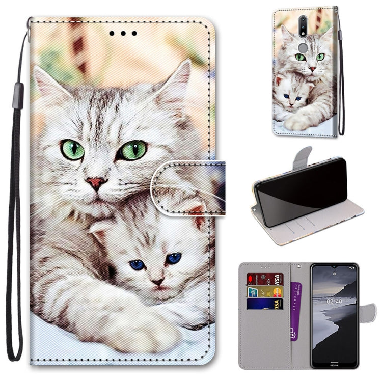 Coloured Drawing Cross Texture Horizontal Flip PU Leather Case with Holder & Card Slots & Wallet & Lanyard
