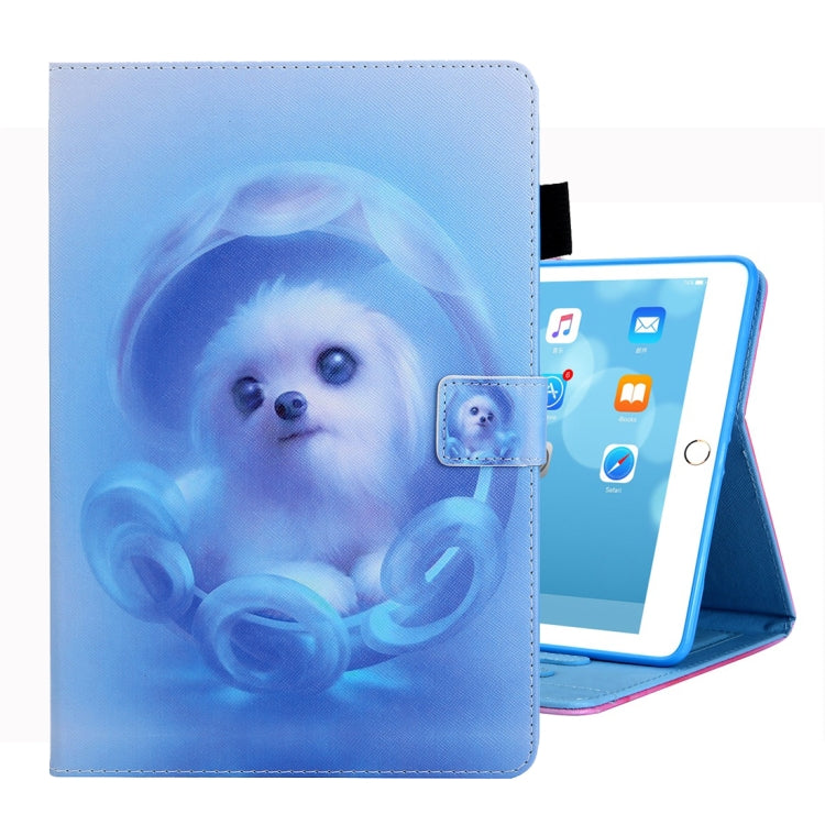 For iPad 10.2 inch Coloured Drawing Pattern Horizontal Flip Leather Case with Holder & Card Slots & Photo Frame — Colorful Pineapple