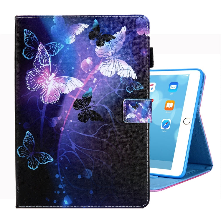 For iPad 10.2 inch Coloured Drawing Pattern Horizontal Flip Leather Case with Holder & Card Slots & Photo Frame — Star Picking Girl