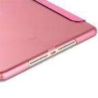 Silk Texture Horizontal Flip Magnetic PU Leather Case, with Three-folding Holder & Sleep / Wake-up Function — Rose Red