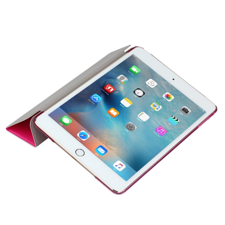 Silk Texture Horizontal Flip Magnetic PU Leather Case, with Three-folding Holder & Sleep / Wake-up Function — Light Blue