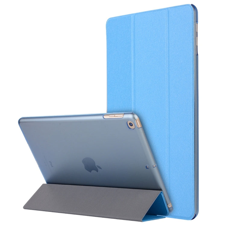 Silk Texture Horizontal Flip Magnetic PU Leather Case, with Three-folding Holder & Sleep / Wake-up Function — Rose Gold