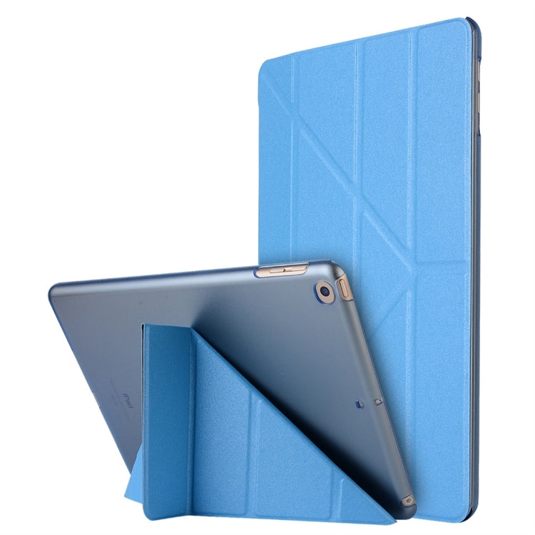 For iPad 10.2 inch Silk Texture Horizontal Deformation Flip Leather Case with Holder — view 13