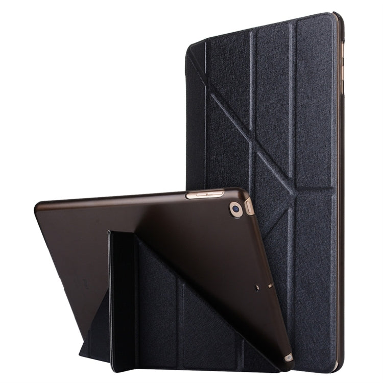 For iPad 10.2 inch Silk Texture Horizontal Deformation Flip Leather Case with Holder — view 15