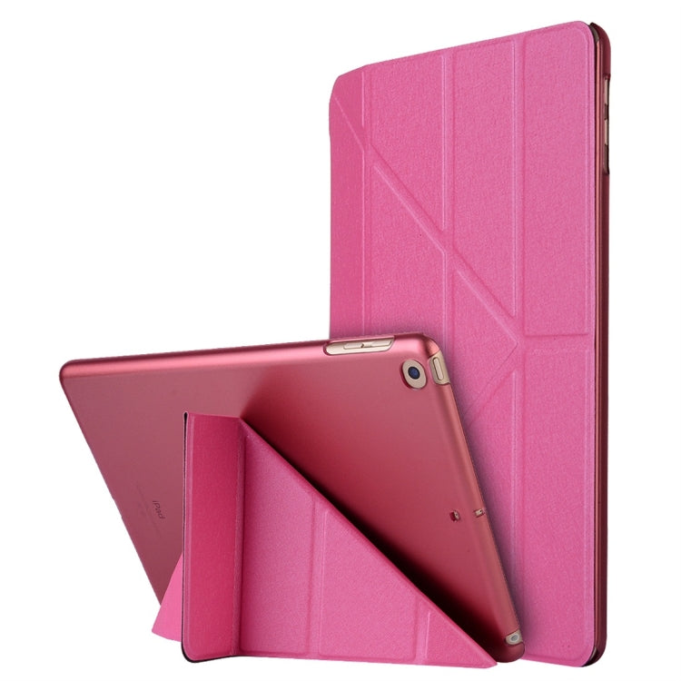 For iPad 10.2 inch Silk Texture Horizontal Deformation Flip Leather Case with Holder — view 16