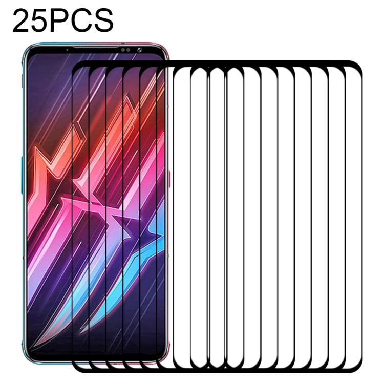 25 PCS Full Glue Full Screen Tempered Glass Film