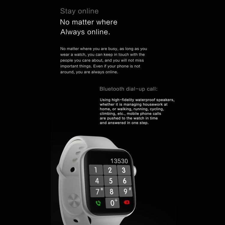 DW35PRO 1.75 inch Color Screen IPX7 Waterproof Smart Watch, Support Bluetooth Answer & Reject / Sleep Monitoring / Heart Rate Monitoring, Style: Silicone Strap